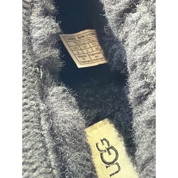 UGG Tazz Villa Knit Platform Booties Black Winter Slippers Size Women 9 - Picture 8 of 8